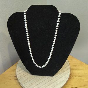 17 inch strand Genuine pearls newly restrung gold filled safety clasp pristine